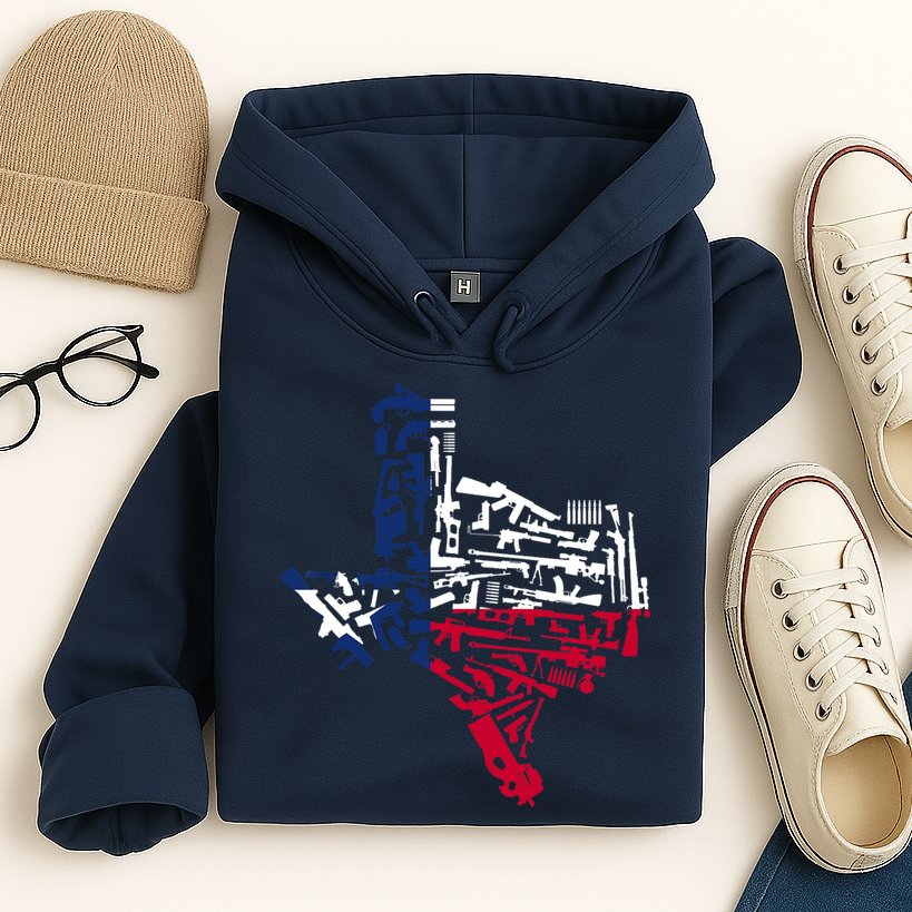 Texas gun map 2nd amendment Hoodie
