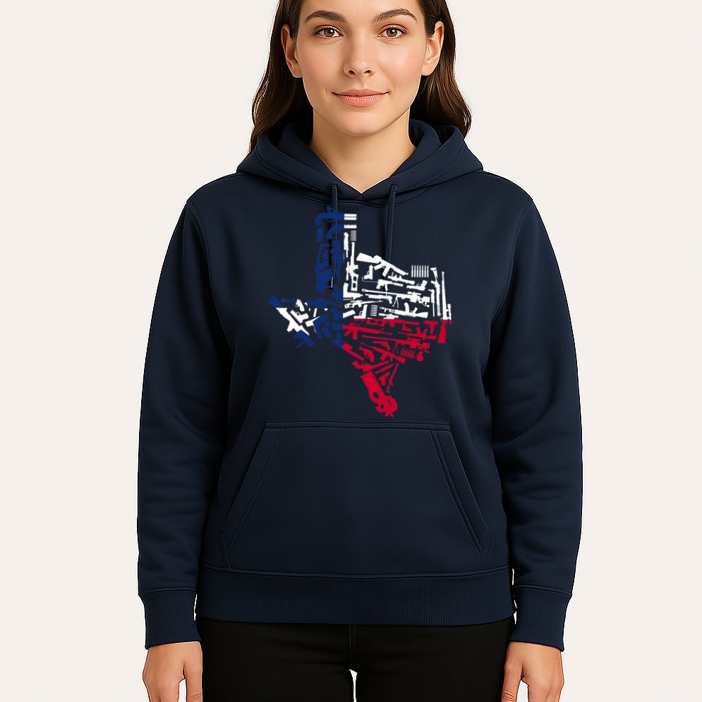 Texas gun map 2nd amendment Hoodie