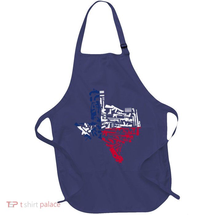 Texas gun map 2nd amendment Apron