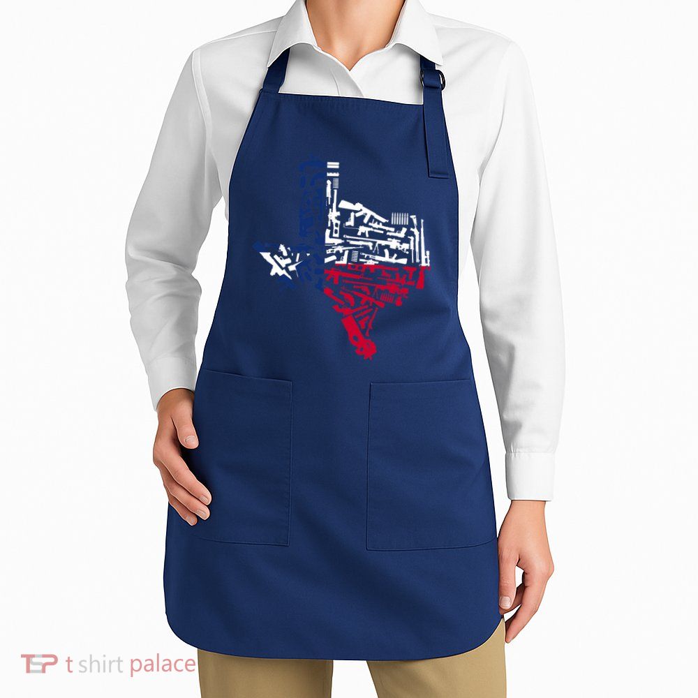 Texas gun map 2nd amendment Apron