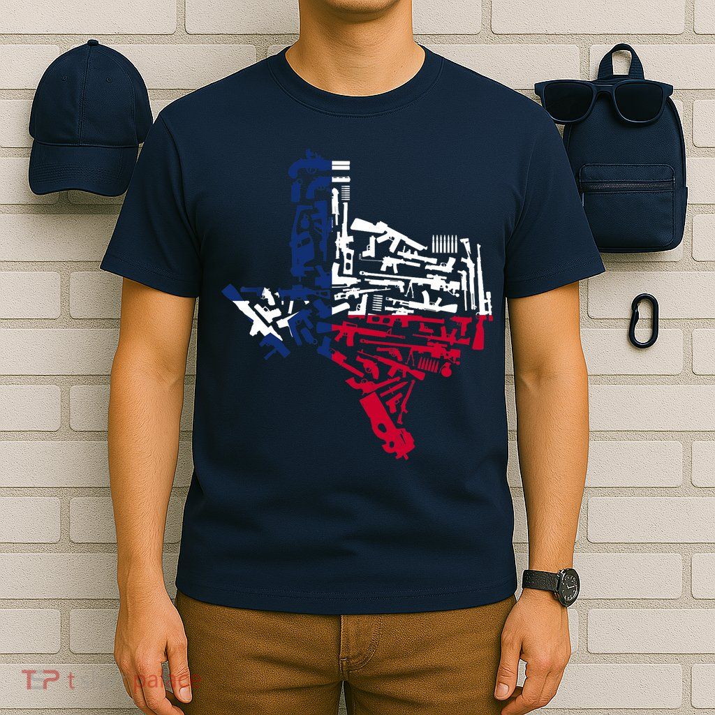 Texas gun map 2nd amendment T-Shirt