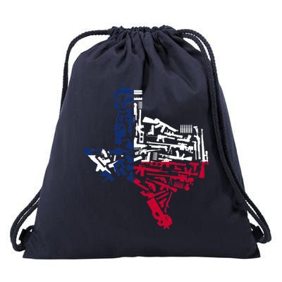 Texas gun map 2nd amendment Drawstring Bag
