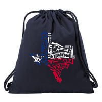 Texas gun map 2nd amendment Drawstring Bag