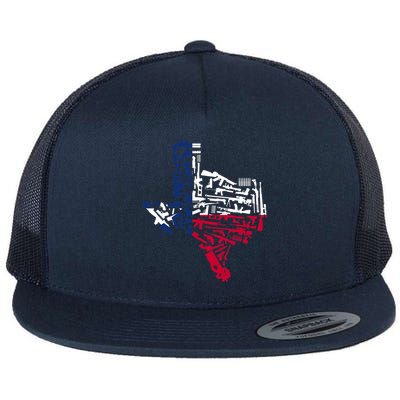 Texas gun map 2nd amendment Flatbill Hat