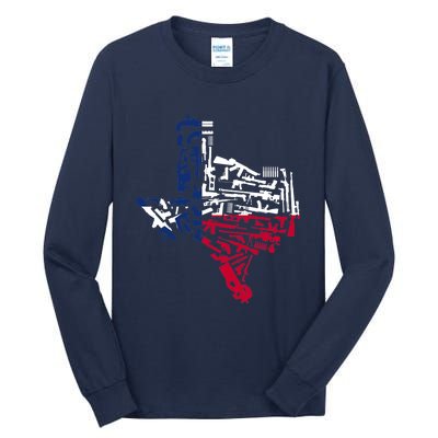 Texas gun map 2nd amendment Tall Long Sleeve T-Shirt