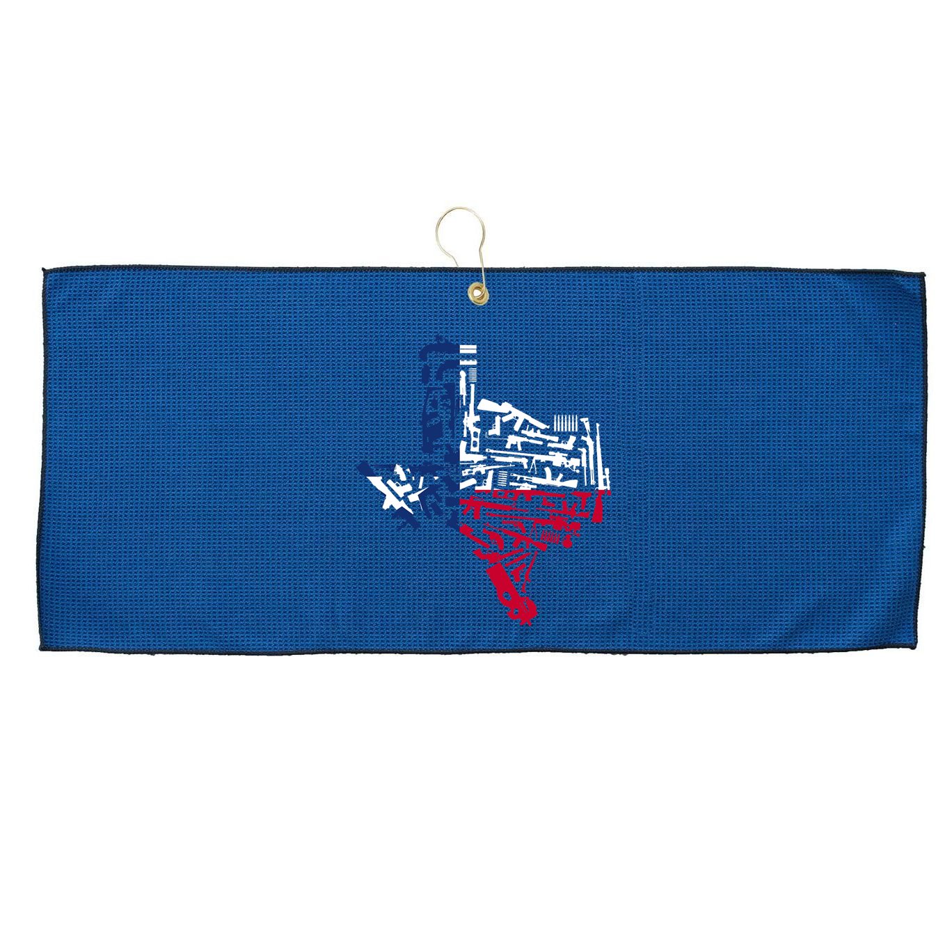 Texas gun map 2nd amendment Large Microfiber Waffle Golf Towel