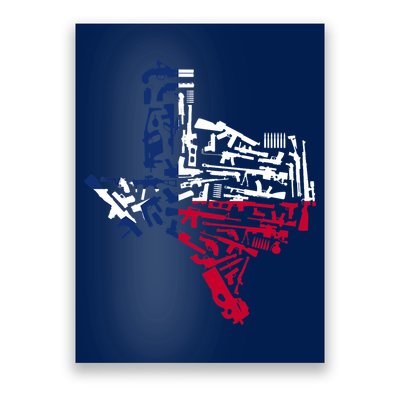 Texas gun map 2nd amendment Poster