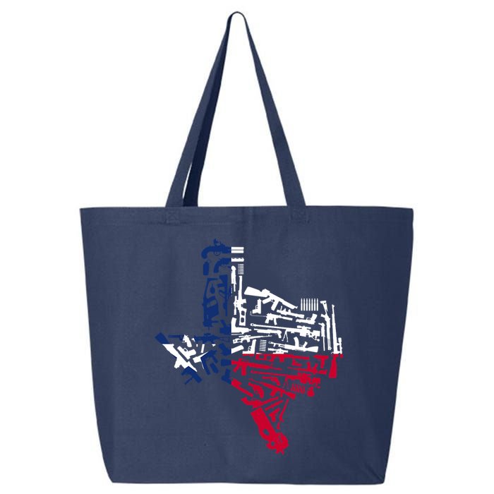 Texas gun map 2nd amendment 25L Jumbo Tote