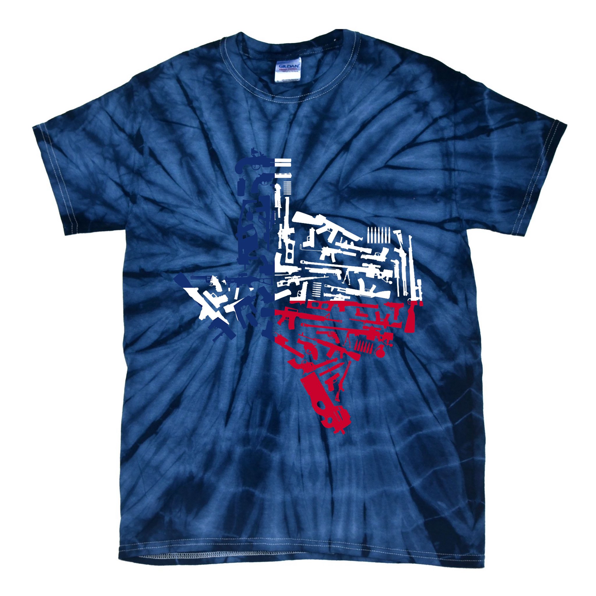 Texas gun map 2nd amendment Tie-Dye T-Shirt