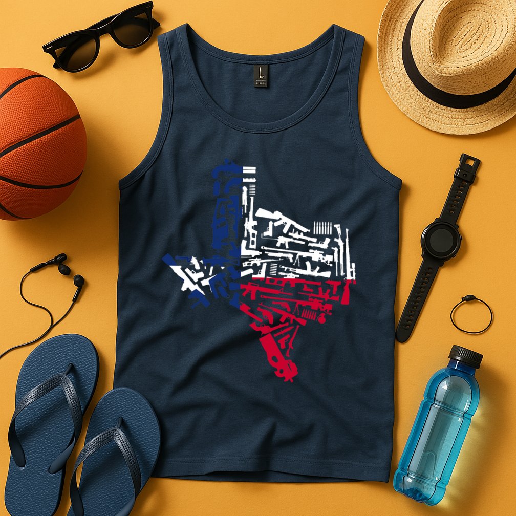 Texas gun map 2nd amendment Tank Top