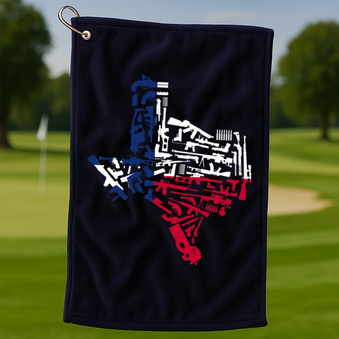 Texas gun map 2nd amendment Golf Towel