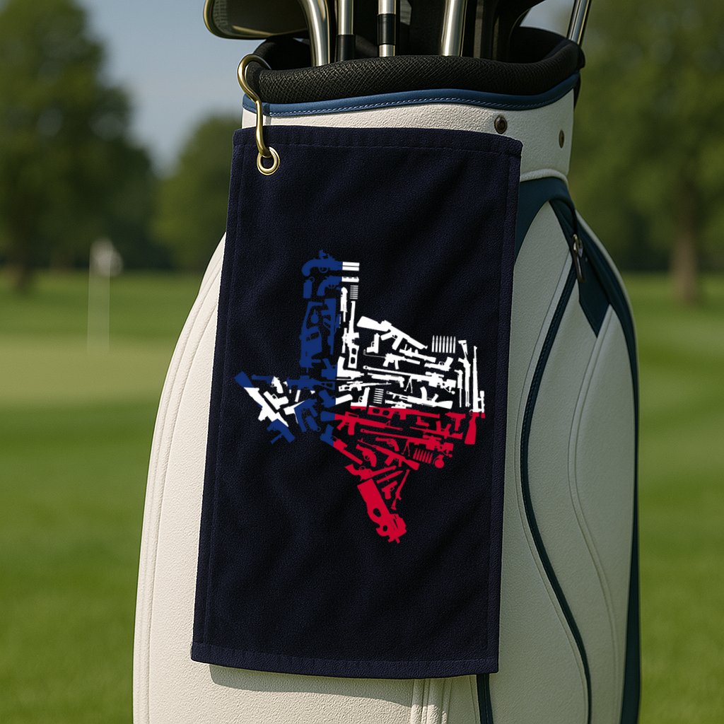 Texas gun map 2nd amendment Golf Towel
