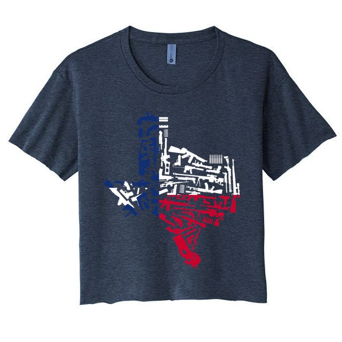 Texas gun map 2nd amendment Crop Top