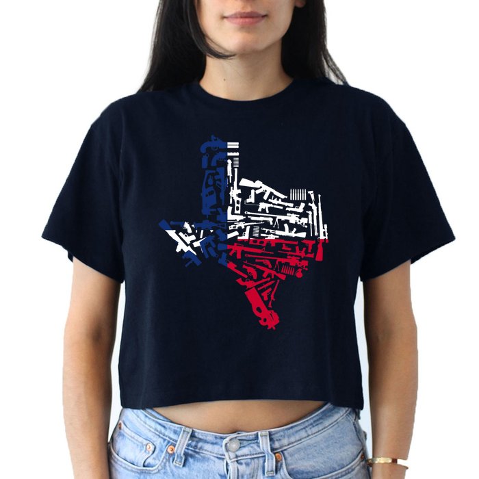 Texas gun map 2nd amendment Crop Top