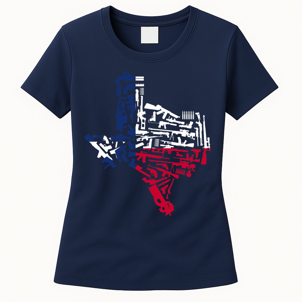 Texas gun map 2nd amendment Womens T-Shirt