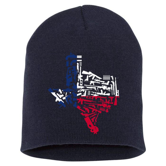 Texas gun map 2nd amendment Short Acrylic Beanie
