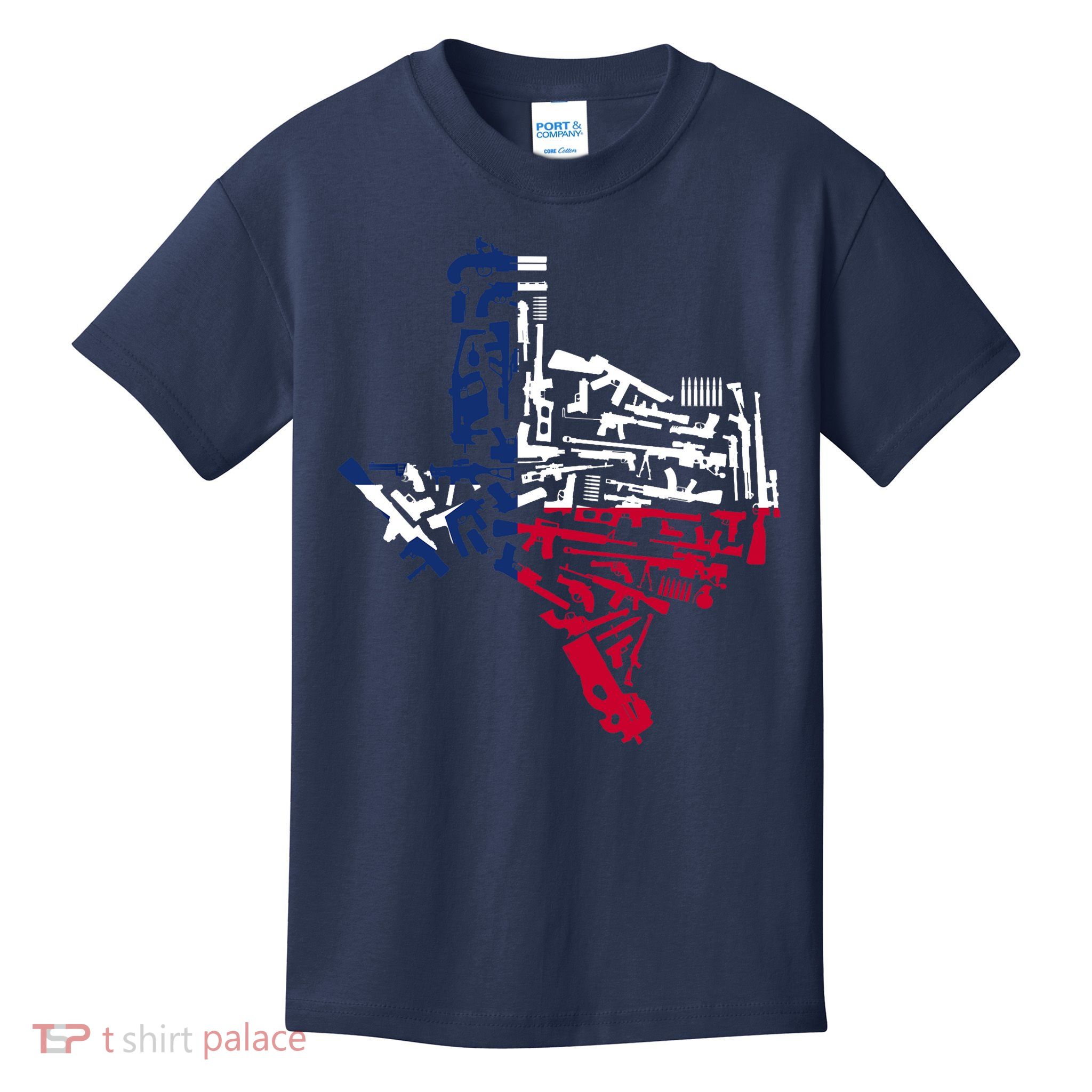 Texas gun map 2nd amendment Kids T-Shirt