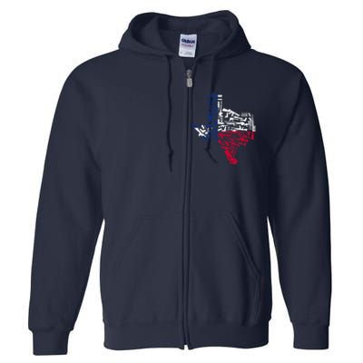 Texas gun map 2nd amendment Full Zip Hoodie