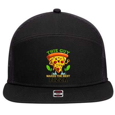 This Guy Makes The Best Pizza 7 Panel Mesh Trucker Snapback Hat