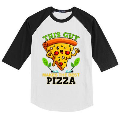 This Guy Makes The Best Pizza Kids Colorblock Raglan Jersey
