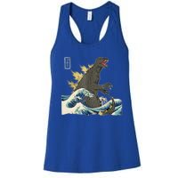 THE GREAT MONSTER OFF KANAGAWA TeamGodzilla Wave Poster Women's Racerback Tank