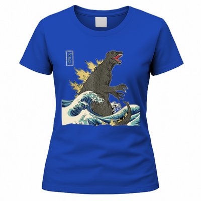 THE GREAT MONSTER OFF KANAGAWA TeamGodzilla Wave Poster Women's T-Shirt