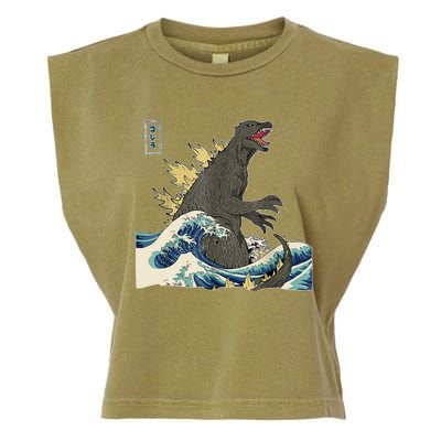 THE GREAT MONSTER OFF KANAGAWA TeamGodzilla Wave Poster Garment-Dyed Women's Muscle Tee