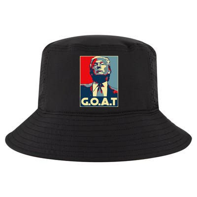 Trump GOAT Middle Finger Election 2024 Republican Poster Cool Comfort Performance Bucket Hat