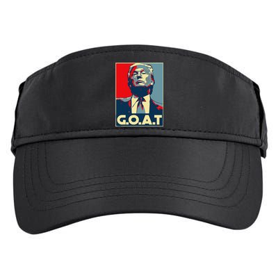 Trump GOAT Middle Finger Election 2024 Republican Poster Adult Drive Performance Visor