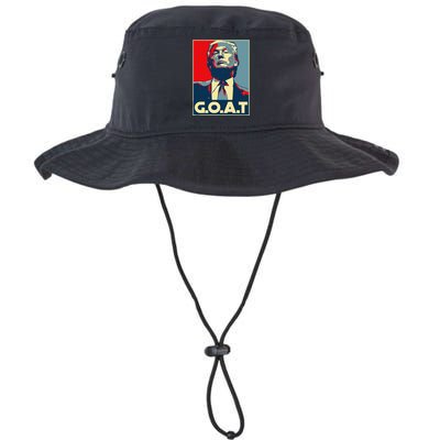 Trump GOAT Middle Finger Election 2024 Republican Poster Legacy Cool Fit Booney Bucket Hat