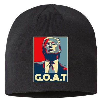 Trump GOAT Middle Finger Election 2024 Republican Poster Sustainable Beanie