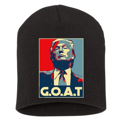 Trump GOAT Middle Finger Election 2024 Republican Poster Short Acrylic Beanie