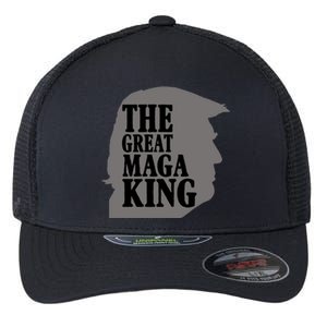 The Great Maga King Donald Trump Flexfit Unipanel Trucker Cap