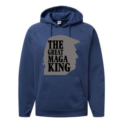 The Great Maga King Donald Trump Performance Fleece Hoodie