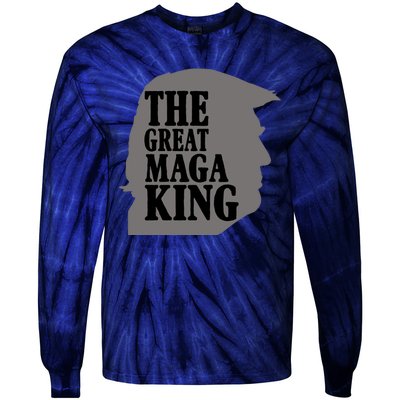 The Great Maga King Donald Trump Tie-Dye Long Sleeve Shirt