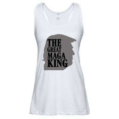 The Great Maga King Donald Trump Ladies Essential Flowy Tank