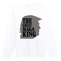 The Great Maga King Donald Trump Premium Crewneck Sweatshirt