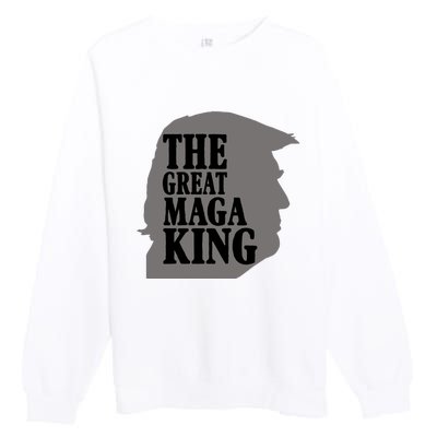 The Great Maga King Donald Trump Premium Crewneck Sweatshirt