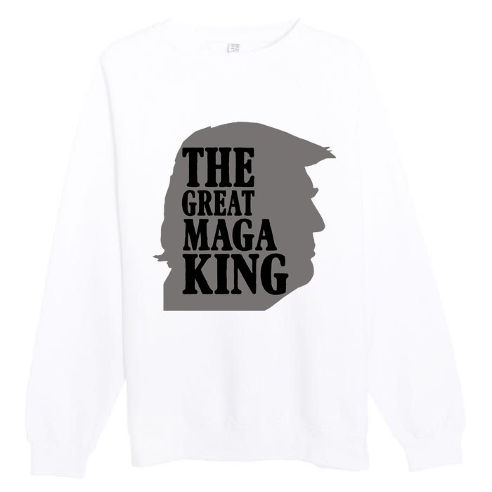 The Great Maga King Donald Trump Premium Crewneck Sweatshirt