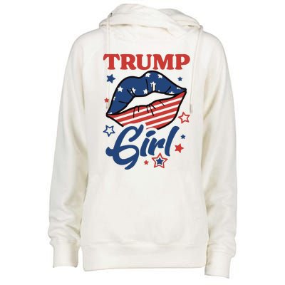 Trump Girl MAGA Womens Funnel Neck Pullover Hood