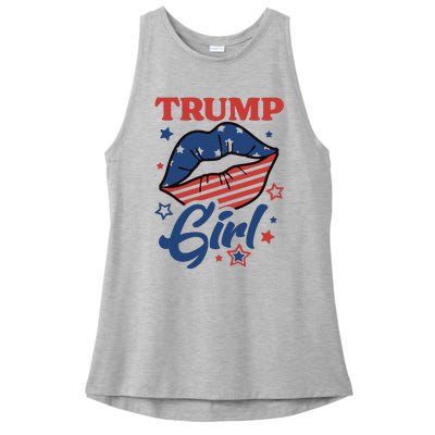 Trump Girl MAGA Ladies PosiCharge Tri-Blend Wicking Tank