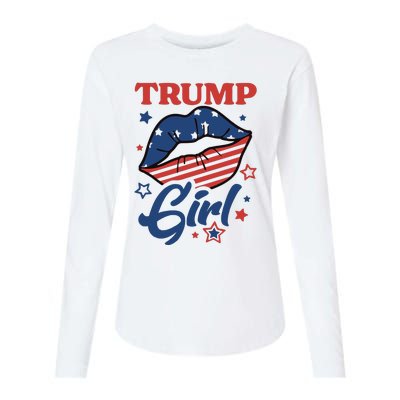 Trump Girl MAGA Womens Cotton Relaxed Long Sleeve T-Shirt