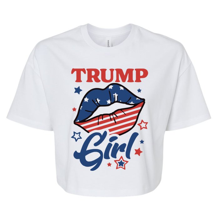 Trump Girl MAGA Bella+Canvas Jersey Crop Tee