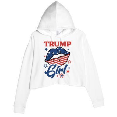 Trump Girl MAGA Crop Fleece Hoodie