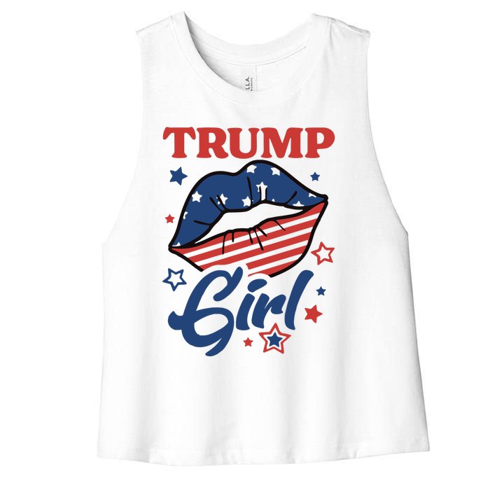 Trump Girl MAGA Women's Racerback Cropped Tank