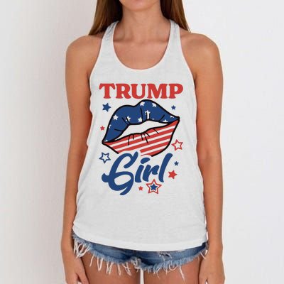 Trump Girl MAGA Women's Knotted Racerback Tank