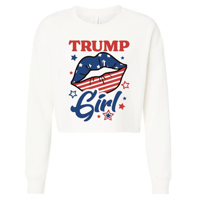 Trump Girl MAGA Cropped Pullover Crew