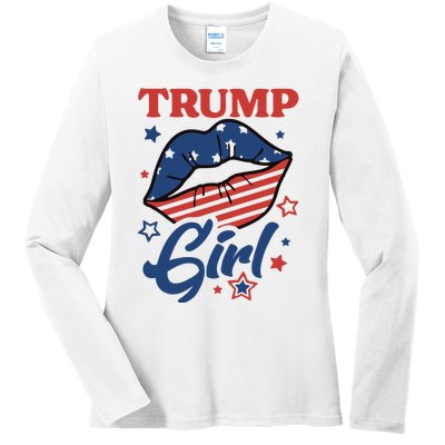 Trump Girl MAGA Ladies Long Sleeve Shirt