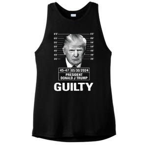 TrumpS Guilty Mugshot Ladies PosiCharge Tri-Blend Wicking Tank