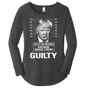 TrumpS Guilty Mugshot Women's Perfect Tri Tunic Long Sleeve Shirt